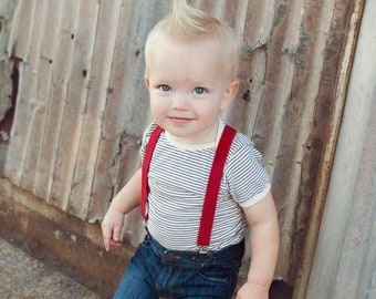 Boys Red Valentines Day Suspenders, Baby Boy Suspenders, Ring Bearer Outfit, Boy Accessories, 1st Birthday Boy, Kids Suspenders, Weddings