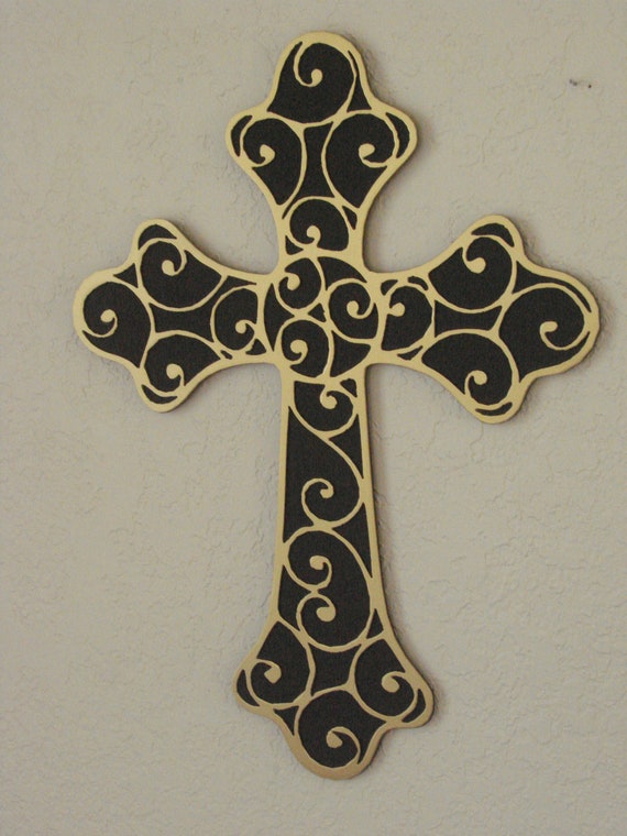 3D Cross 16 Inch Metal Wall Art