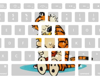 Classic Calvin and Hobbes Friendship Macbook Keyboard Decal Stickers