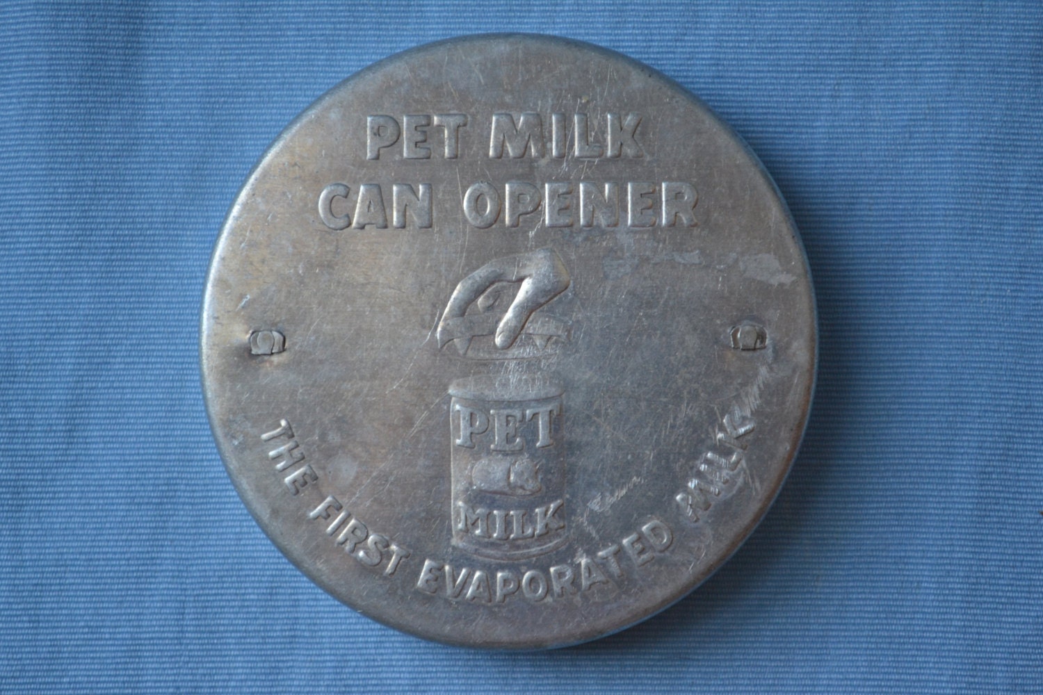 Vintage PET Evaporated Milk Punch Can Opener/Lid Cover