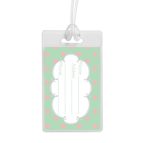 Wedding Luggage Tag Custom Laminated Destination by ilulily