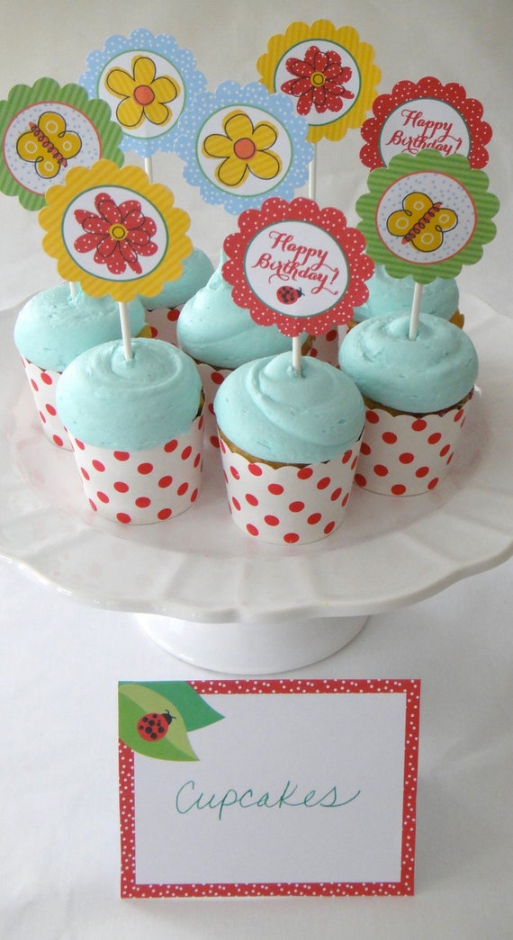 Flower Garden Party Collection, Custom Printable Birthday Party Invitation, Garden Theme