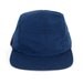 Navy Blue 5 Panel Canvas Leather Snapback Camper Hat