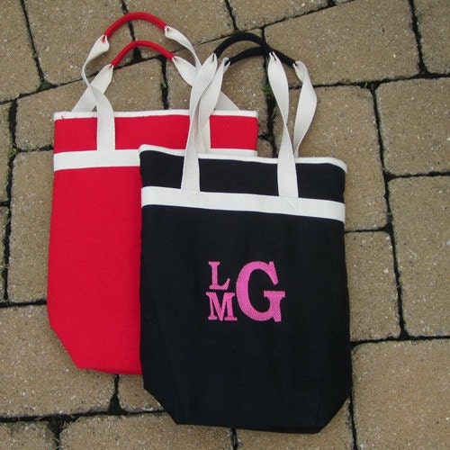 Monogram 2Bottle Wine Cooler Tote by LexiNJakey on Etsy