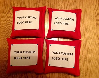 4 Custom Design Corn Hole bags Your Logo or Design