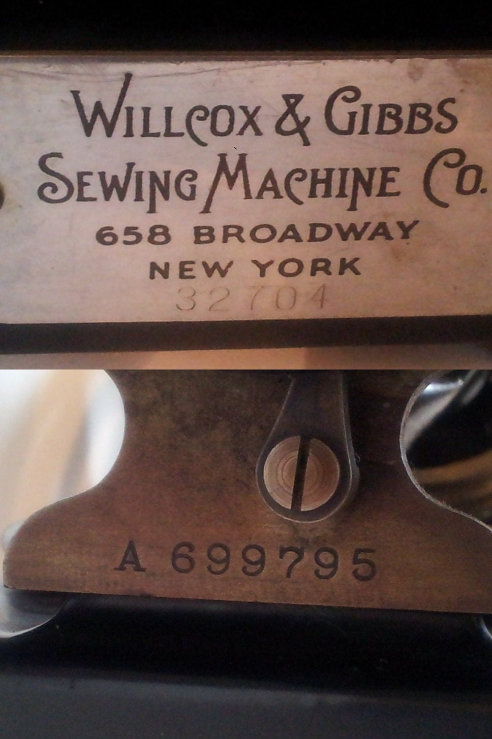willcox and gibbs sewing machine serial numbers
