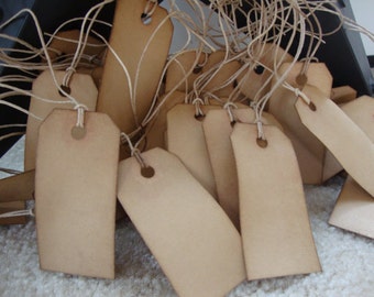 25 Coffee Stained Hang Tags, sized 2 3/4 x 1 3/8", Primitive tags, Vintage tags, Antique tags