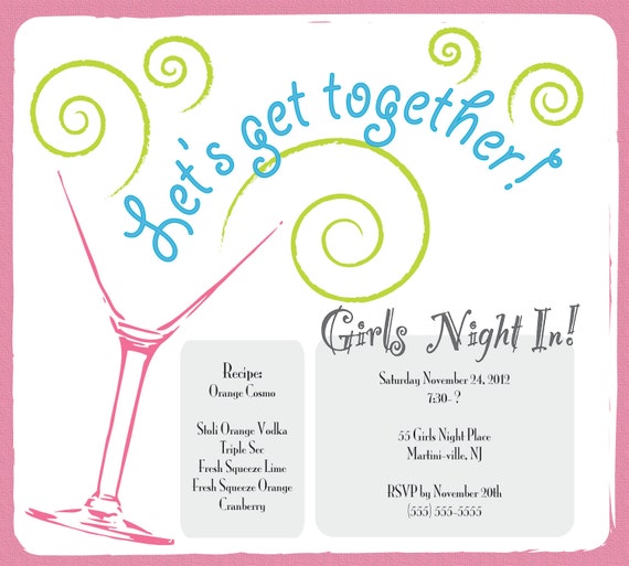 Girls Night In Invitations 1