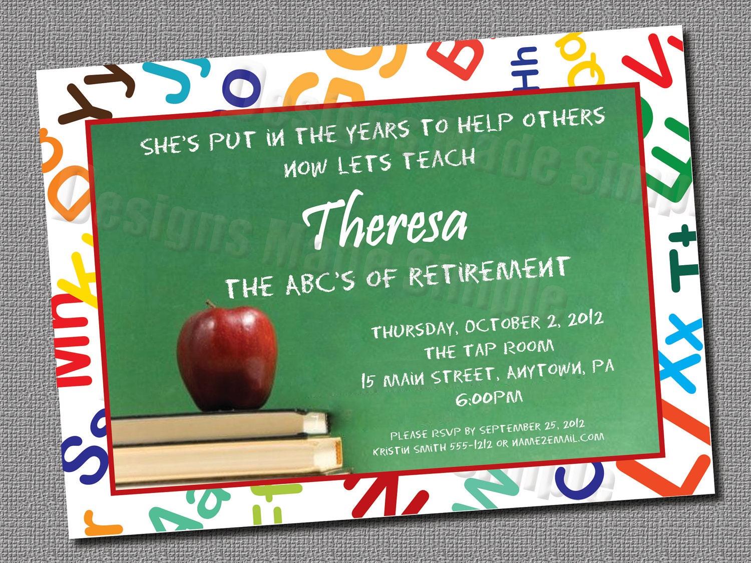 Wording For Teacher Retirement Invitation 3