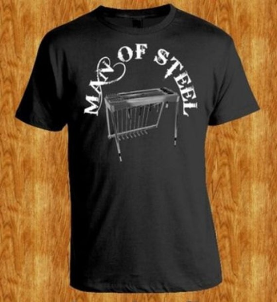 Man of Steel Tshirt for Pedal Steel Guitar Players