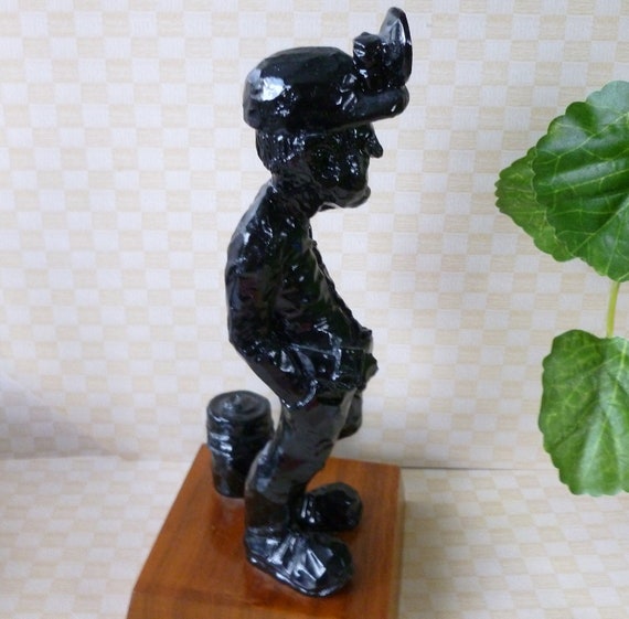 Vintage Coal Miner Figurine Carved by West Virginia Native
