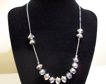 Sterling Silver Crystal Necklace - Valentine