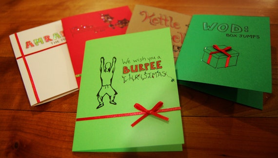 Items similar to Crossfit Christmas Card Set of 8 on Etsy