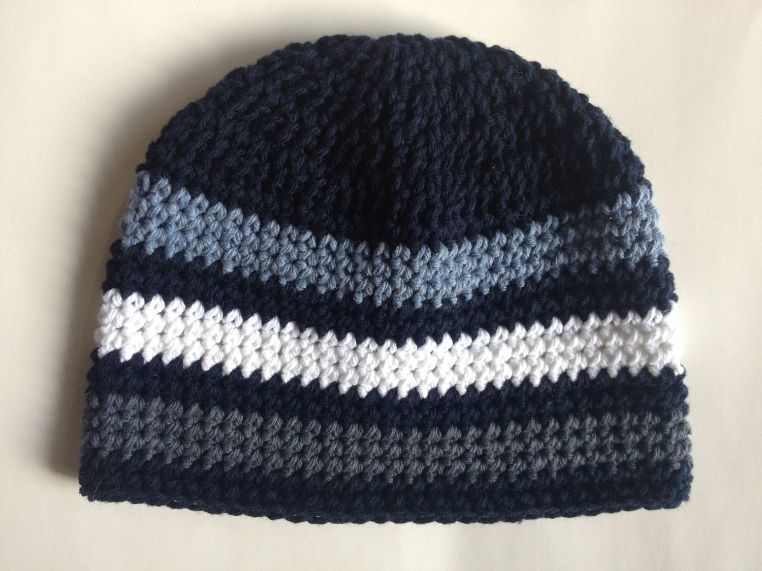 SALE Striped Beanie Hat Crochet Pattern PDF by BabyBopProps
