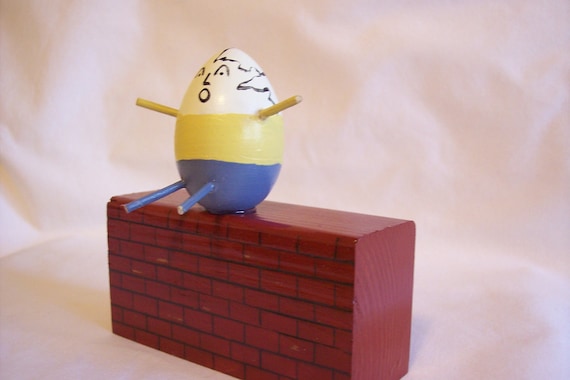 Humpty Dumpty Egg on the Brick Wall Ready to by handmadebygrex