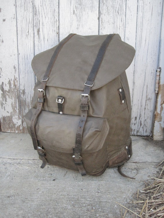 Vintage Swiss military rucksack backpack by BlueCollarSupply