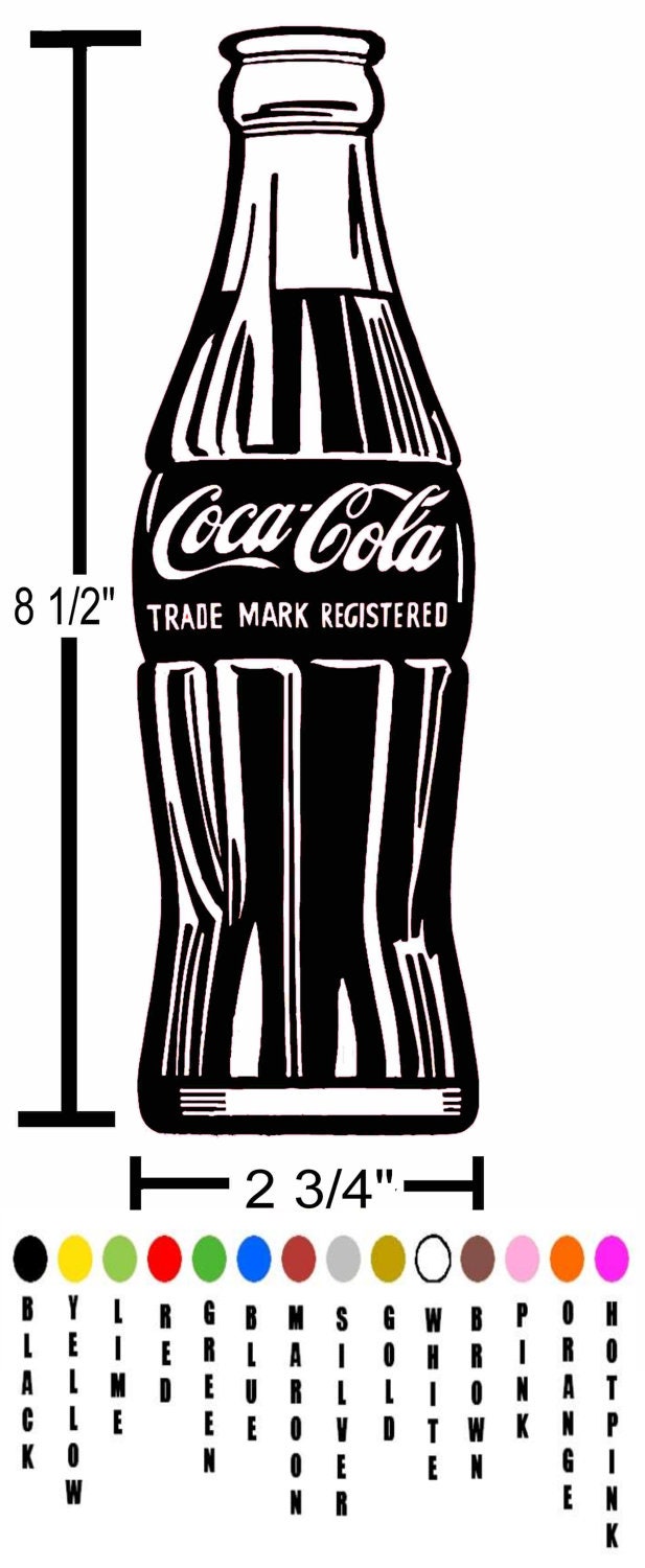 Coca-Cola Bottle sticker decal vinyl Choose by AustinGraphics