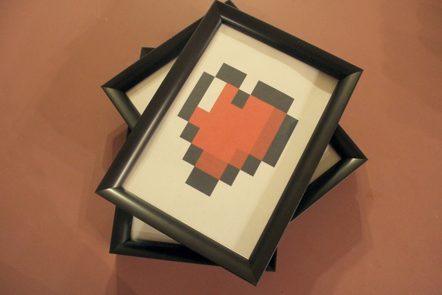 Zelda/8 Bit Heart Triple Wall Decor