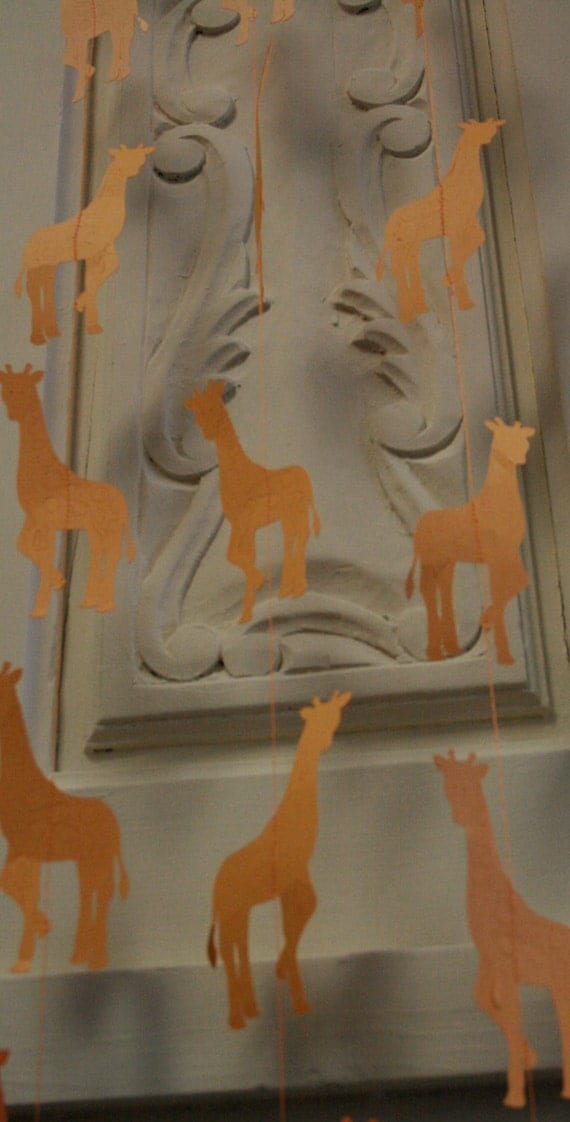 Giraffe Garland Zoo Party Giraffe Party Giraffe Decor Die