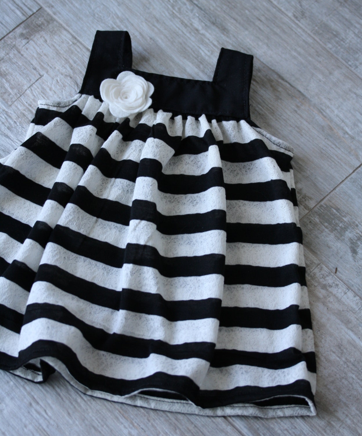 Baby Girl Dress Black White Stripes Sizes Newborn through