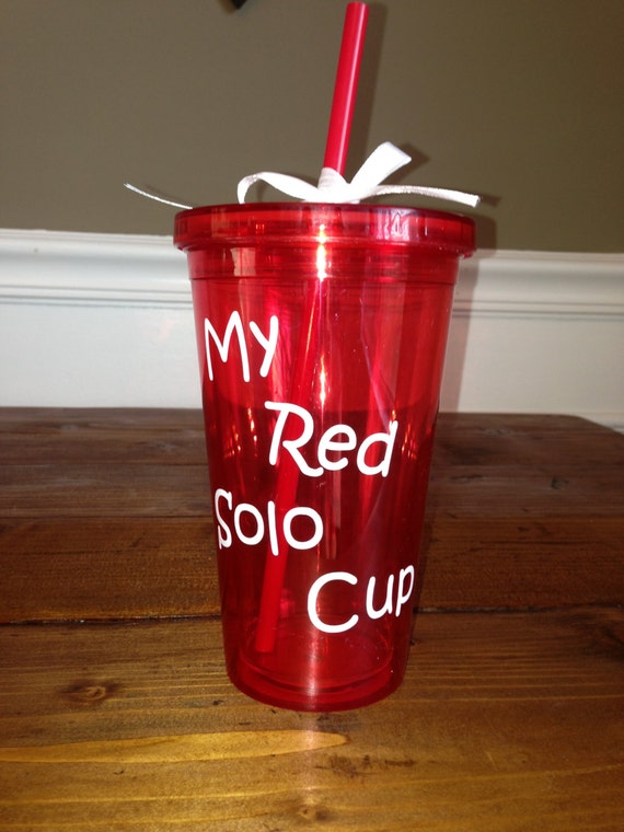 My Red Solo Cup Red Acrylic Tumbler with Lid and Straw