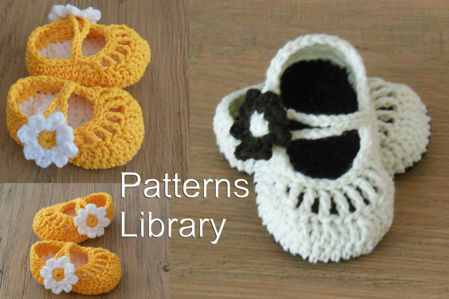 baby Crochet Mary Jane shoes pattern baby Girl flower shoes in