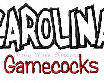 University Of South Carolina Gamecock Embroidery Design