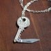 Key Shaped Pocket Knife Necklace