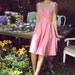 Portrait Neckline Gather Bust"Miss Mia" Dress with Full Circle Skirt in Almond Pink Sample Sale Clearance Size 4