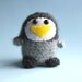 Reserved for Daisymoos - Icepop the Fluffy Amigurumi Penguin Miniature Collectable