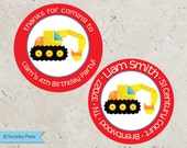 Construction Stickers Excavator Construction . for Favors, Treat Bags and Envelope Seals Il_170x135