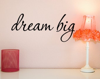 Dream Wall Decor dream big wall decal | etsy Dream Wall Decor dream big wall decal | etsy