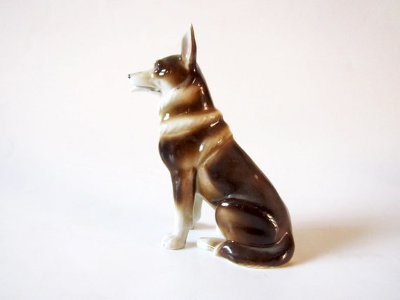 ceramic german shepherd figurine