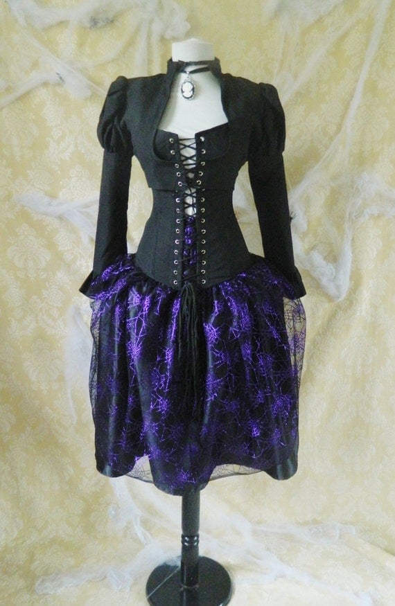 Items similar to Witch Halloween corset costume outfit, ready to ship