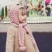 Instant download - Hat and scarf Crochet PATTERN (pdf file) - Pom-pom scarf with hoodie (sizes baby to adult)