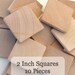 Unfinished Wooden Squares 2 inch, Pack of 10