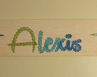 Modern String Art Wooden Name Tablet - 6 letters - Remachine Font