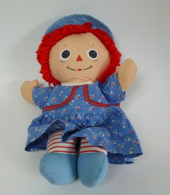 Vintage Raggedy Ann Doll with Blue Hat Blue by naturegirl22