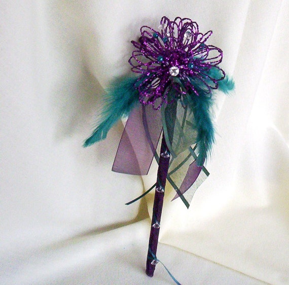 Girl Wand  Wedding Flower glitter wedding fairy bouquet wands princess party  fairy