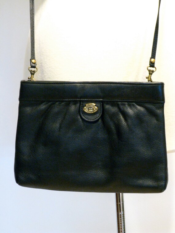 Vintage Etienne Aigner Purse / Black Leather by tobedetermined