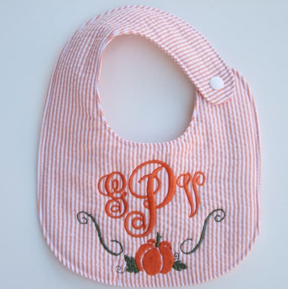 Items Similar To Personalized Bib, Monogrammed Bib, Baby Shower Gift ...