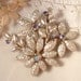 Brooch OR Hair Comb, Champagne Ivory Baroque Pearl & Champagne Rhinestone Large Bridal TRUE Vintage Heirloom