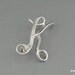 Monogram K Brooch Pin Signed Sarah Coventry