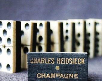Antique Heidsieck Champagne domino. LISTING for 1 ONLY