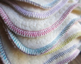 Sherpa Cloth Diaper Inserts , Set of 6 Choose Colors