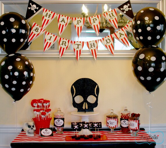Lil Pirate Birthday Party Banner INSTANT DOWNLOAD Printable by Itsy Belle Il_570xn