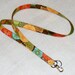 Fabric Lanyard ID Badge Lanyard Key Ring Teacher Gift Natural Colors