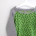 Children long sleeve tshirt . Raglan tshirt for girl. Toddler tshirt long sleeve. Green and warm gray, 100% cotton. Size 3T