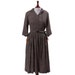 1950s Dress/ Deadstock Gray Day Dress/ 42 Bust