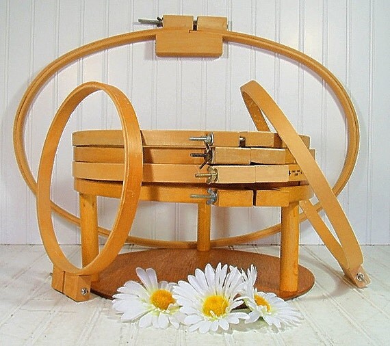 Wooden Quilting Hoops Set of 7 Vintage Sewing Essentials